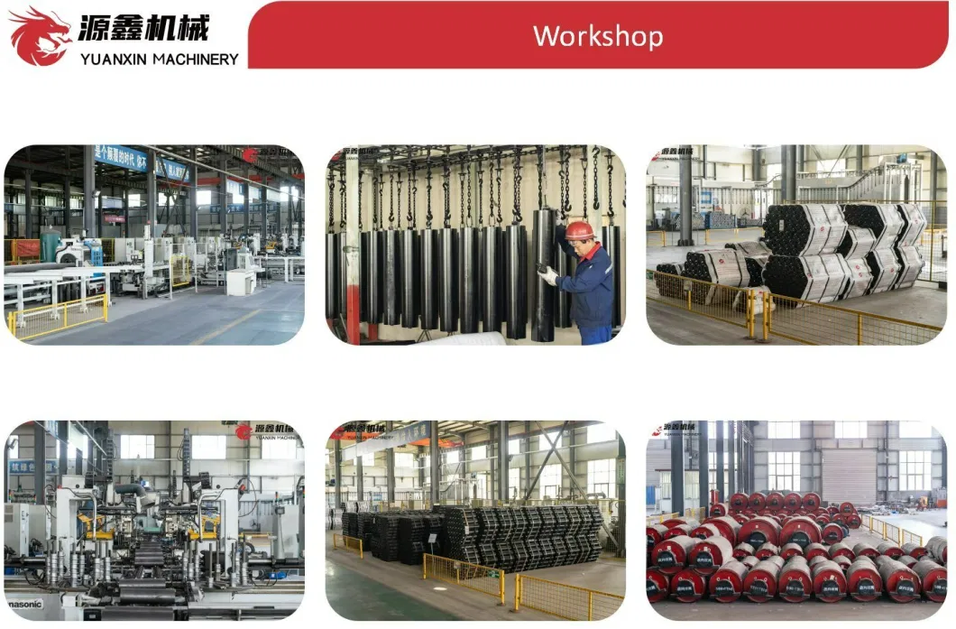 Geam Material Transportation Belt Conveyor Roller Idler Carrier/Impact/Spiral/Screw/Return/Rubber Disc/Self Aligning/Nylon Conveyor Roller Idler/Troughing